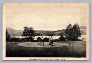 NORTH HATLEY OUE CANADA MASSAWIPPI COUNTRY CLUB VINTAGE POSTCARD