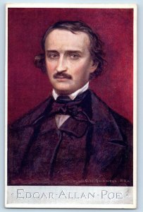 Edgar Allan Poe Postcard Men Of Letters Studio Portrait Oilette Tuck c1910's