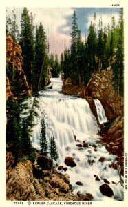 WY - Yellowstone Nat'l Park. Kepler Cascade & Firehole River