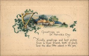 St Patrick's Day Rural Irish Scene Ireland c1910 Vintage Postcard