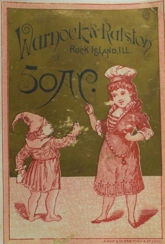 1870's-80's Warnock & Ralston Rock Island ILL. Soap Two Adorable Children P56 