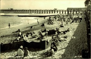 RPPC Sunbathers Palm Beach Florida Real Photo Postcard