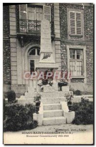 Old Postcard Bussy Saint Georges Monument Commemorative 1914 1918 Militaria