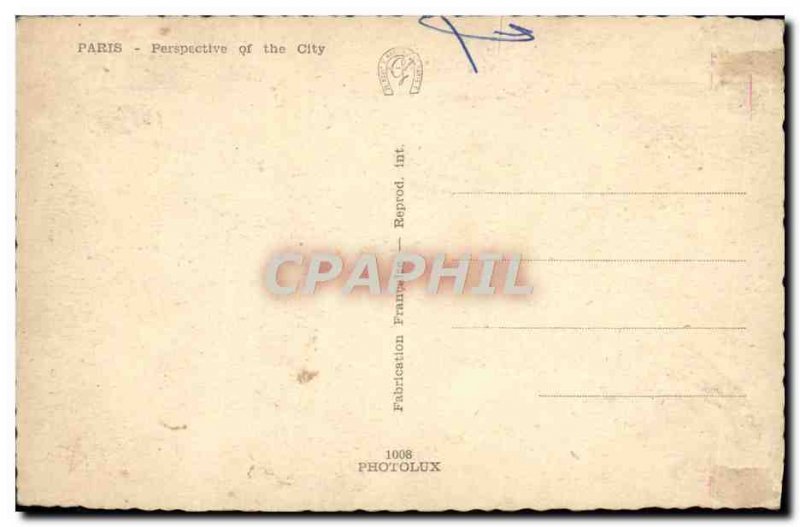 Old Postcard Paris Perspective Cite boat Peniche