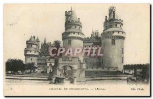 CARTE Postale Old Chateau de Pierrefonds in Entree