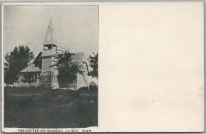 LE ROY IA PRESBYTERIAN CHURCH ANTIQUE POSTCARD