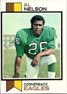 1973 Topps Football Card Al Nelson Philadelphia Eagles sk2424