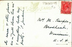 Conservatory Botanic Gardens Belfast Antique Postcard Valentine PM WOB DB Note 