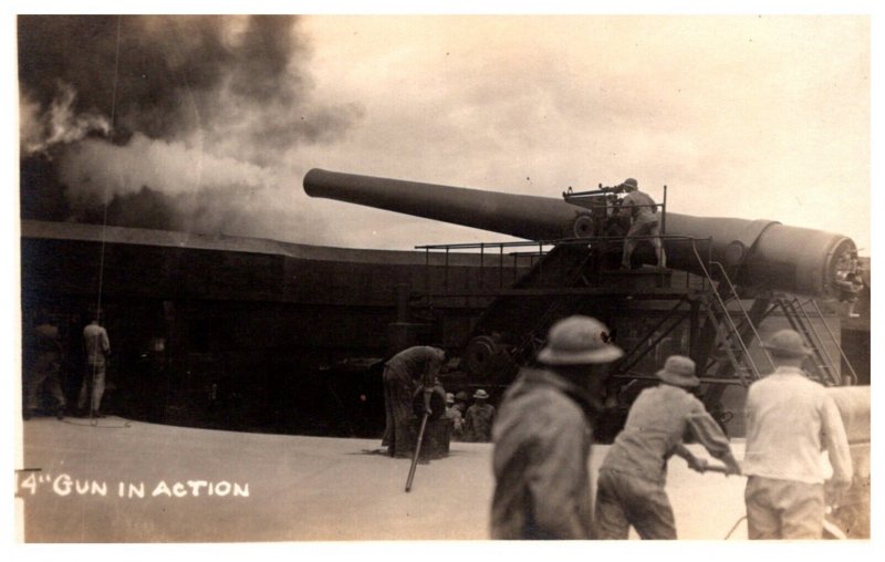 WW 1   14  Gun in Action
