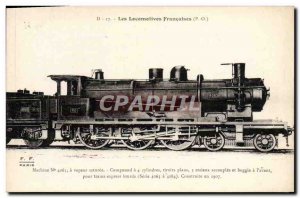 Postcard Old Train Locomotive 4065 machine