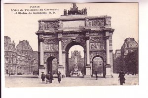 Arch de Triomphe du Carrousel, Gambetta Statue, Paris, France