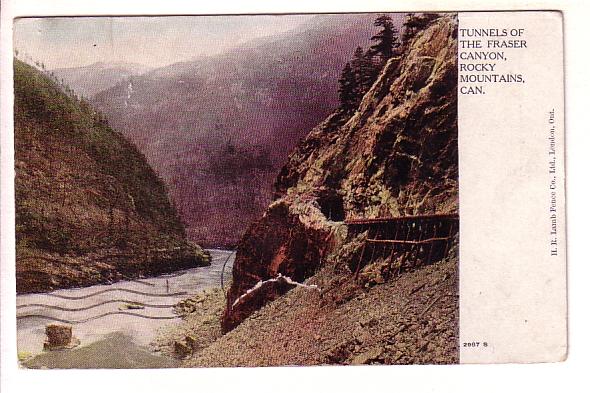 Tunnels Fraser Canyon, British Columbia Used 1907 Split Ring Cancels Nova Scotia