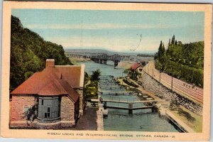 Postcard BRIDGE SCENE Ottawa Ontario ON AK5241