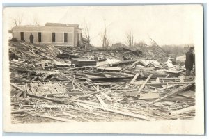 Omaha Nebraska NE RPPC Photo Postcard After The Tornado Disaster 1913 Antique