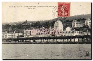 Evian les Bains Old Postcard Establishment themal lake view