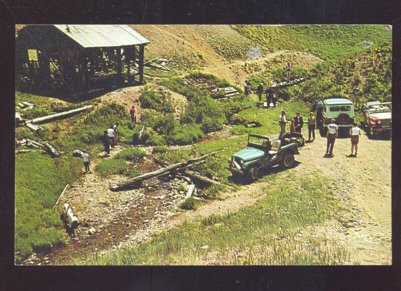 RED RIVER NEW MEXICO HOUCK EDISON MINE GOLD MINING VINTAGE POSTCARD CARS