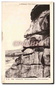 Old Postcard Tregastel bizarre Heads of Rocks & # 39animaux