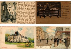 BELGIUM LITHOGRAPHY 37 Vintage LITHO postcards pre-1920 (L3841)