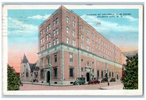 1930 Knights Of Columbus Club House Cars Atlantic City New Jersey NJ Postcard