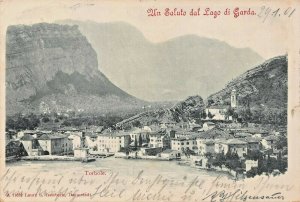 TORBOLE TRETINO ITALY~UN SALUTO dal LAGO di GARDA~1901 L ISENBECK PHOTO POSTCARD