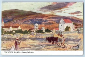 Jerusalem Israel Postcard Cana of Galilee Holy Land c1910 Oilette Tuck Art