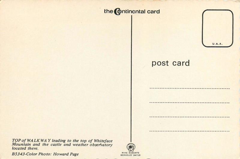 WHITEFACE MT CASTLE WEATHER OBSERVATORY NEW YORK NY POSTCARD