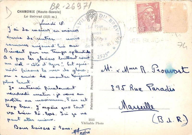 BR26971 Chamonix le Brevant France