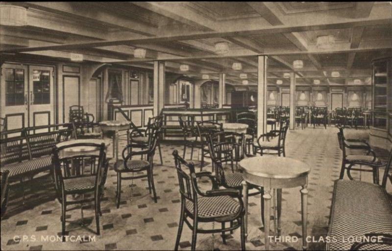 CPS Canadian Pacific Steamship Montcalm Interior c1910 Postcard #8