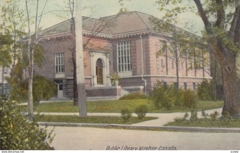 WINDSOR, Ontario, Canada, PU-1916 ; Public Library