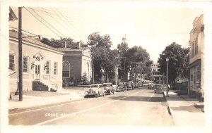 J38/ Peterborough New Hampshire RPPC Postcard c1940s Grove St Stores 209