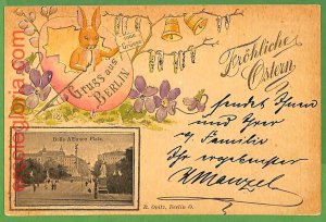 ah1291 - GERMANY - VINTAGE POSTCARD Postcards - Greetings from Berlin - 1901-