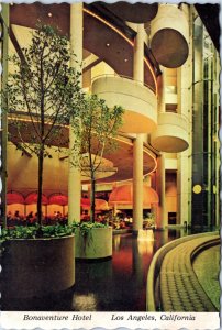 Postcard CA Los Angeles - Bonaventure Hotel lobby 