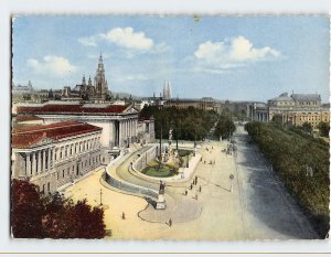 Postcard Ringstraße. Parlament u. Rathaus, Vienna, Austria