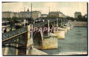 Old Postcard Lyon Guillotiere Bridge