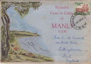 Manly NSW Australia Vintage Folding Postcard Lettercard Booklet