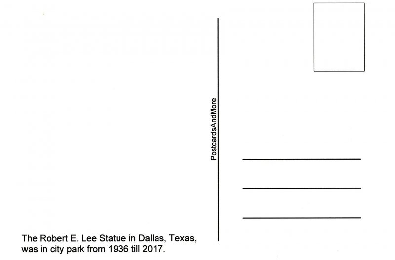 TX - Dallas. Confederate Robert E. Lee Statue