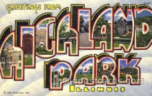 Greetings From Hickland park, Illinois, USA Large Letter Town Towns Postcard ...