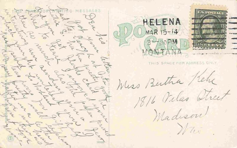 Court House Helena Montana 1914 postcard