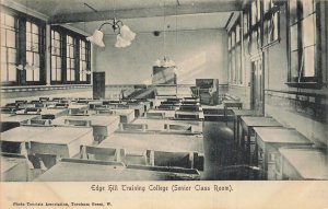 LIVERPOOL ENGLAND~EDGE HILL COLLEGE-SENIOR CLASS ROOM~1904 ASSOC PHOTO POSTCARD