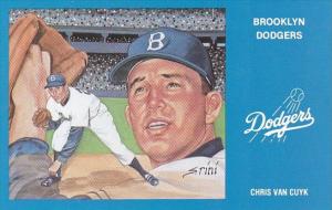 Baseball Brooklyn Dodgers Chris Van Cuyk Original Artwork By Susan Rini