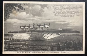 Mint Dornier DOX Real Picture Postcard Seaplane At Landing Stage