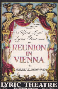 Reunion In Vienna Alfred Lunt Lynn Fontaine Lyric Theatre Programme