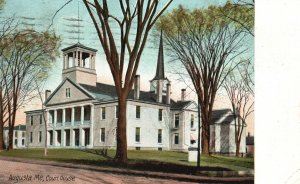 Vintage Postcard 1908 Court House Historical Building Landmark Augusta Maine ME