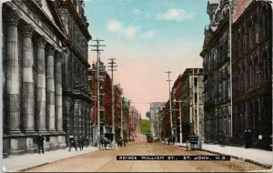 Prince William Street St. John New Brunswick NB Unused Postcard D72