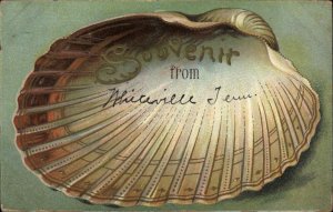 Whiteville Tennessee TN Seashell Shell Greeting 1909 Used Postcard