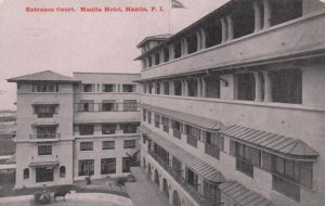 MANILA, Philippine Islands,1900-10s; Entrance Court, Manila Hotel