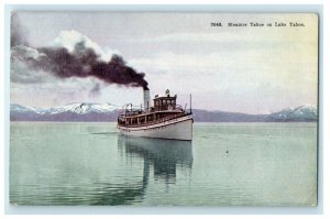 1920 Steamer Ship Tahoe On Lake Tahoe California CA Posted Antique Postcard 