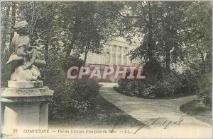 Old Postcard Compiegne Chateau of view of a corner of the park