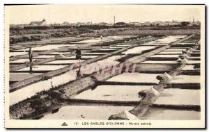 Old Postcard Folklore Salterns The d & # 39Olonne Sands