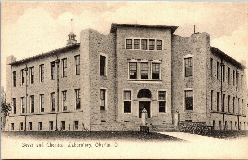 Vtg 1900s Sever and Chemical Laboratory Oberlin College Ohio OH Postcard